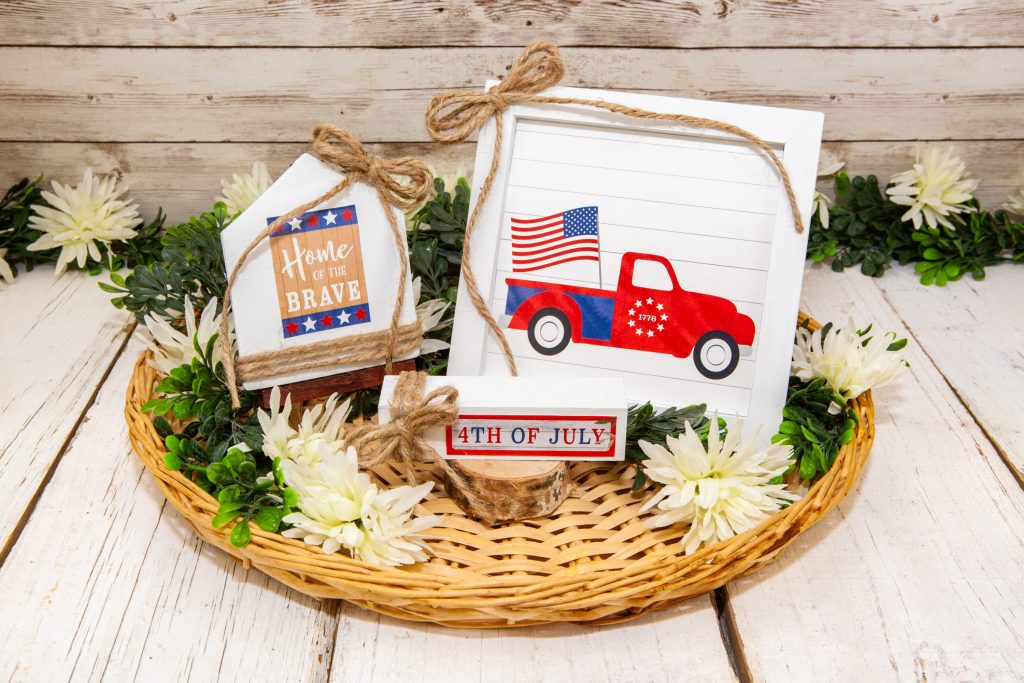 Finished DIY 4th of July Patriotic Truck Home Decor